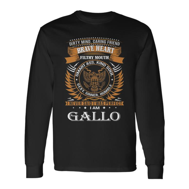 Gallo Name Gallo Brave Heart V2 Long Sleeve T-Shirt
