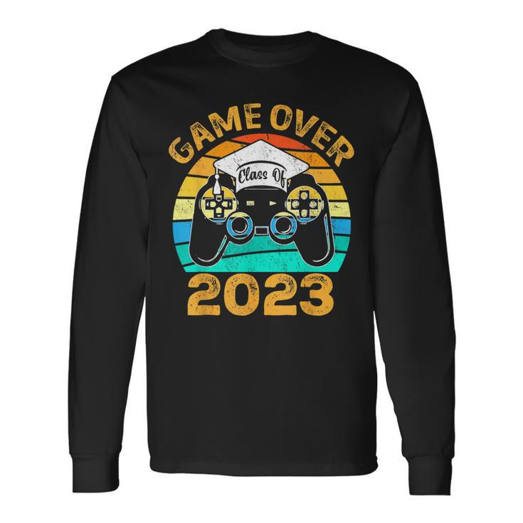 Game Over Class Of 2024 Video Games Vintage Graduation Gamer Long Sleeve T-Shirt T-Shirt