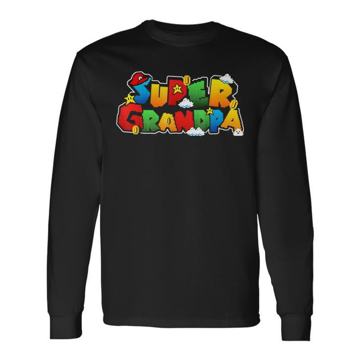 Gamer Super Grandpa Gamer For Grandpa Long Sleeve