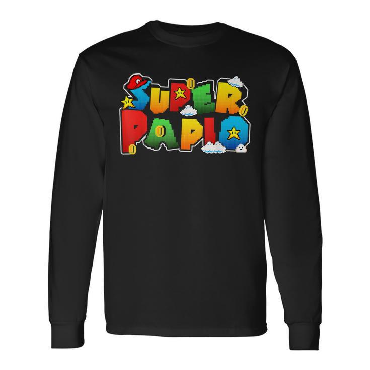 Gamer Super Papio Father Day For Papa Long Sleeve T-Shirt T-Shirt