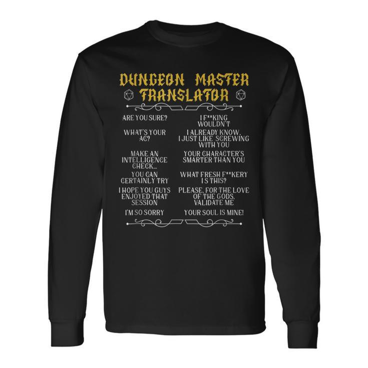Gaming-MasterBoard Game Role Player Dungeon Long Sleeve T-Shirt