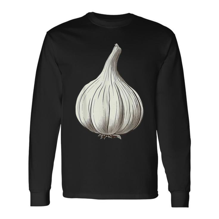 Garlic Lazy Easy Matching Halloween Costume Long Sleeve T-Shirt