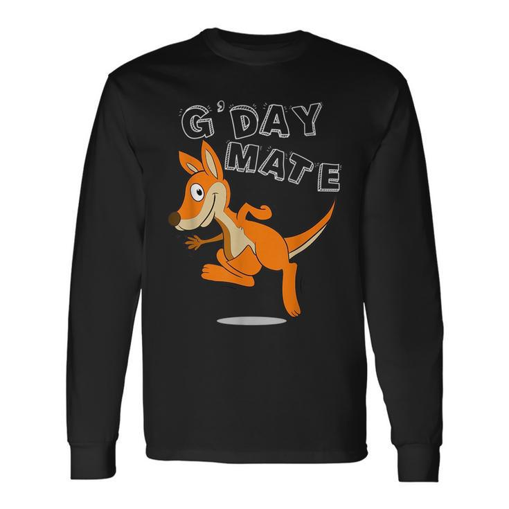 Gday Mate Kangaroo Australia Souveni Aussie Hello Idea Long Sleeve T-Shirt