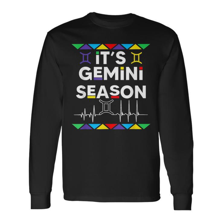 Gemini Season Zodiac Sign Birthday Boys Girls Long Sleeve T-Shirt