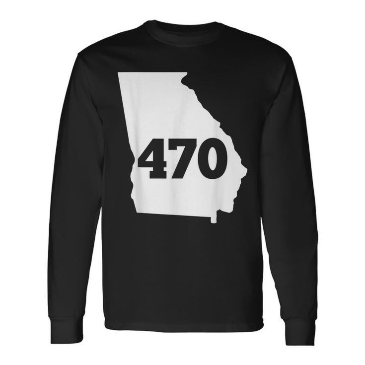 Georgia 470 Area Code Long Sleeve T-Shirt