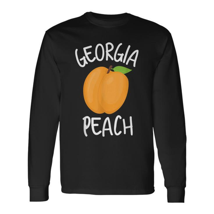 Georgia Peach Georgia State Pride Peachy Pride Month Long Sleeve T-Shirt T-Shirt