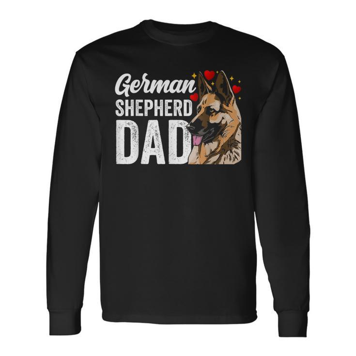 German Shepherd Dad Pet German Sheperd Cute Dog Lover Father Long Sleeve T-Shirt