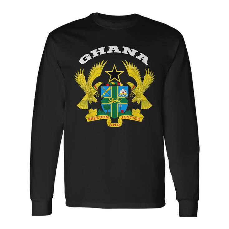 Ghana Coat Of Arms Flag Souvenir Accra Long Sleeve T-Shirt Gifts ideas