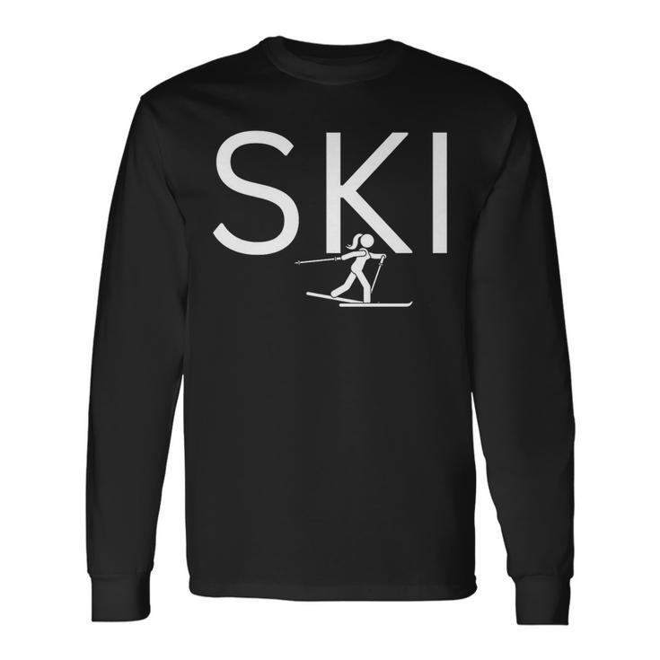 Girls Who Ski Long Sleeve T-Shirt
