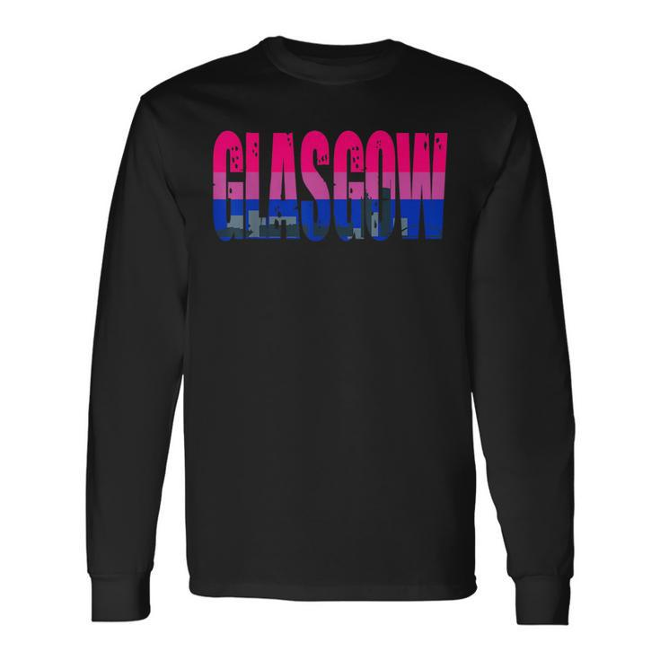 Glasgow Bisexual Flag Pride Support City Long Sleeve T-Shirt T-Shirt Gifts ideas