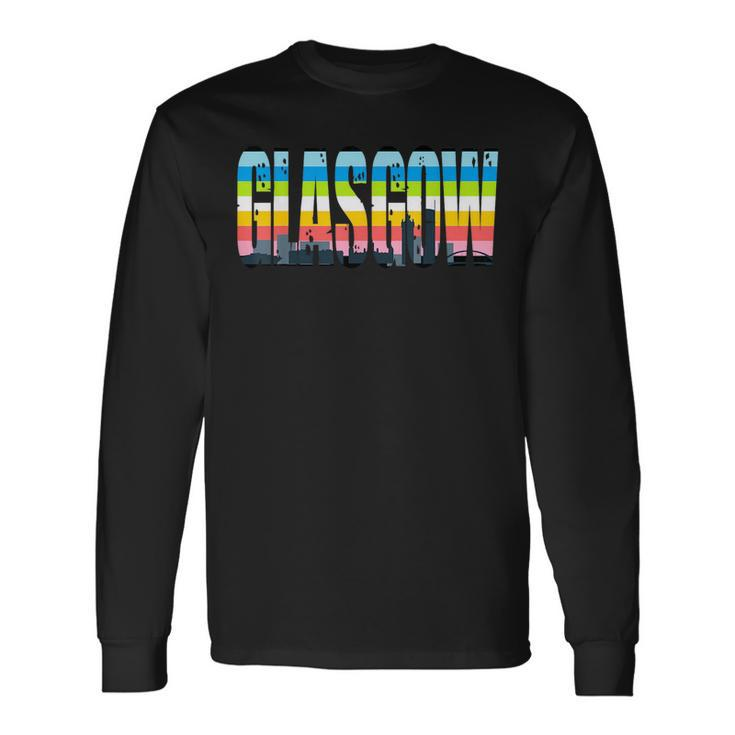 Glasgow Queer Flag Pride Support City Long Sleeve T-Shirt T-Shirt