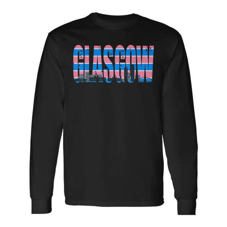 Glasgow Transsexual Flag Pride Support City Long Sleeve T-Shirt T-Shirt