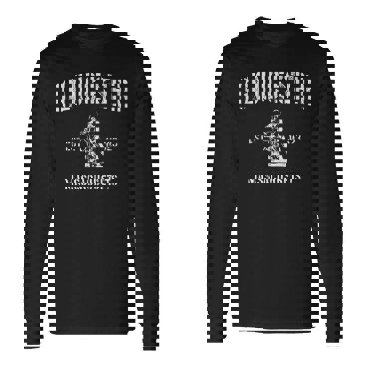 Gloucester Ma Fisherman Statue Long Sleeve T-Shirt