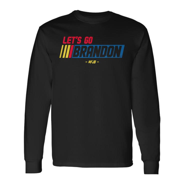 Lets Go Brandon Racing Car Us Flag Idea 80 90S 90S Vintage Long Sleeve T-Shirt T-Shirt