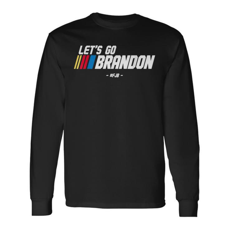 Lets Go Brandon Racing Car Us Flag Idea News 90S 90S Vintage Long Sleeve T-Shirt T-Shirt