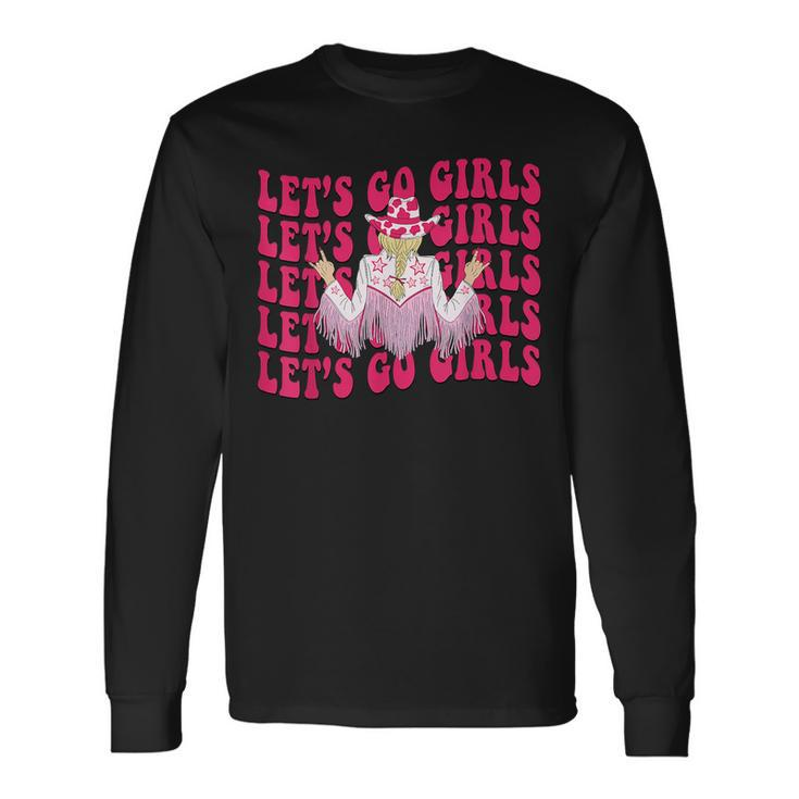 Lets Go Girls Rodeo Western Country Cowgirl Bachelorette Rodeo Long Sleeve T-Shirt T-Shirt