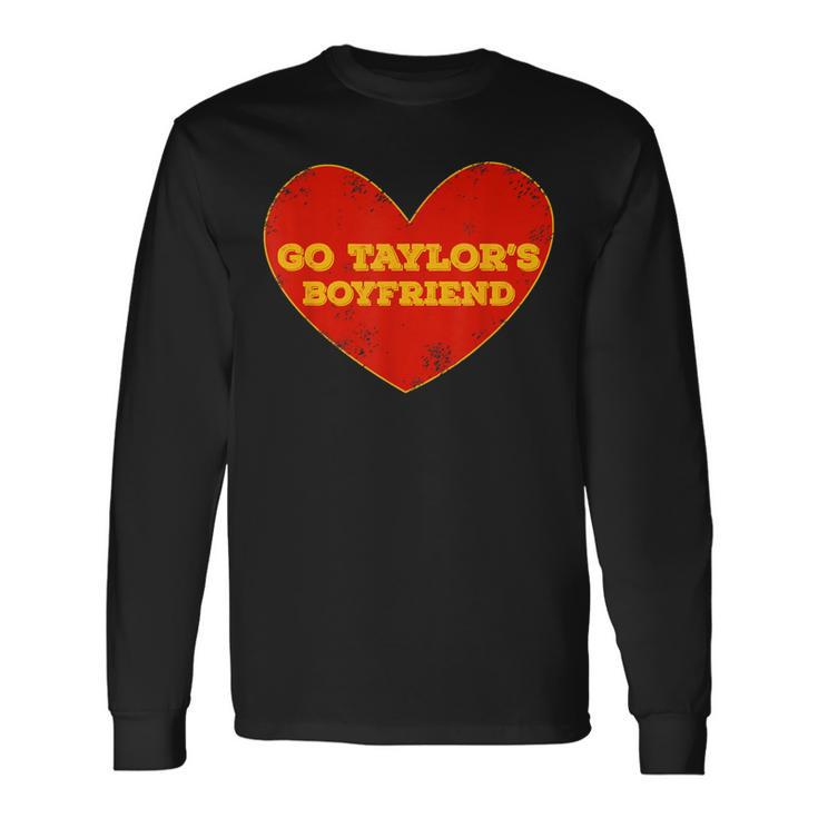 Go Taylor’S Boyfriend Red Heart Here For Taylor Thing Long Sleeve T-Shirt