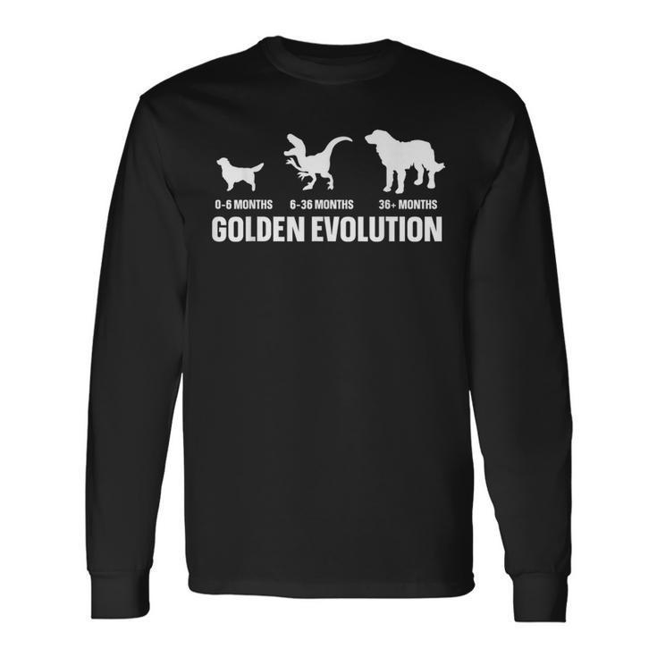 Golden Evolution Quote For A Golden Retriever Owner Long Sleeve T-Shirt