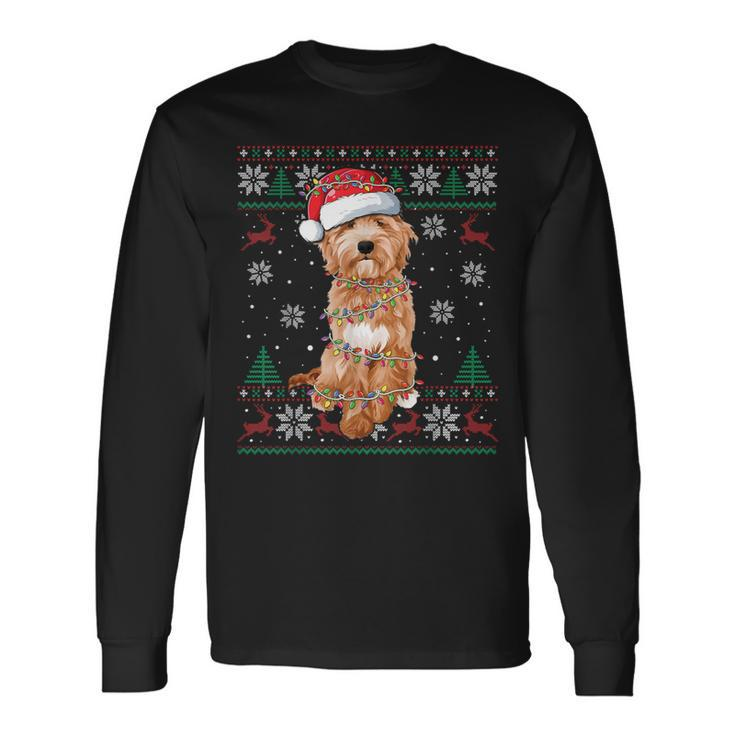 Goldendoodle Christmas Ugly Sweater Dog Lover Xmas Long Sleeve T-Shirt