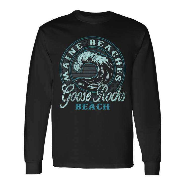 Goose Rocks Beach Retro Wave Circle Long Sleeve T-Shirt T-Shirt Gifts ideas