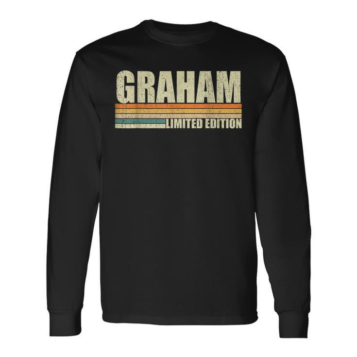 Graham Name Personalized Retro Vintage Birthday Long Sleeve T-Shirt T-Shirt