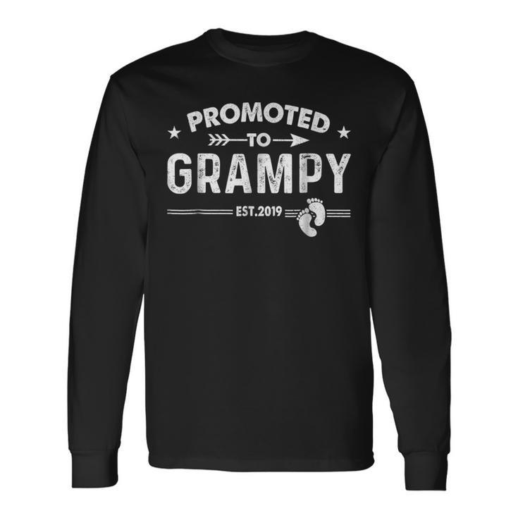 Grampy Vintage Promoted To Grampy Est 2019 Long Sleeve T-Shirt