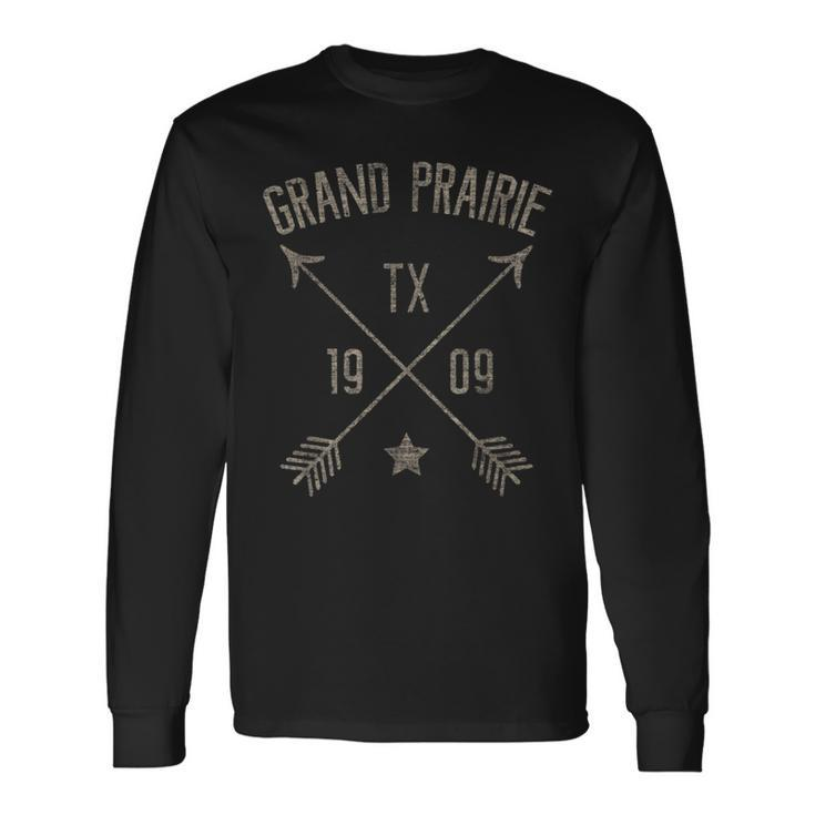Grand Prairie Tx Vintage Distressed Style Home City Long Sleeve T-Shirt