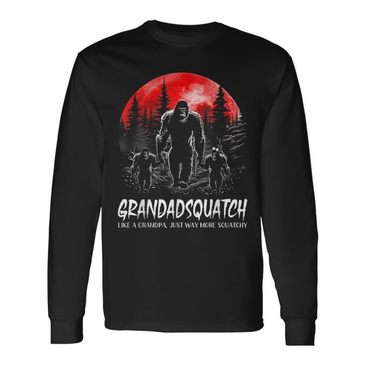 Grandad Squatch Bigfoot Dad Sasquatch Yeti Fathers Day Long Sleeve T-Shirt T-Shirt
