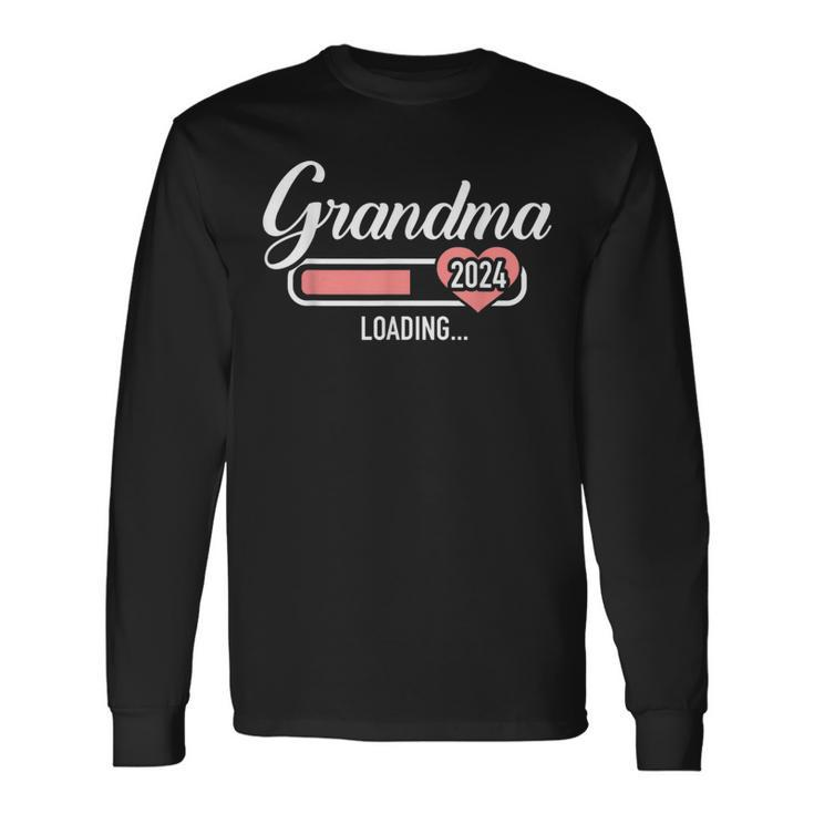 Grandma 2024 Loading For Pregnancy Announcement Long Sleeve T-Shirt