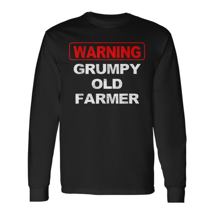 Grandpa Farmer Warning Grumpy Old Farmer Long Sleeve T-Shirt T-Shirt