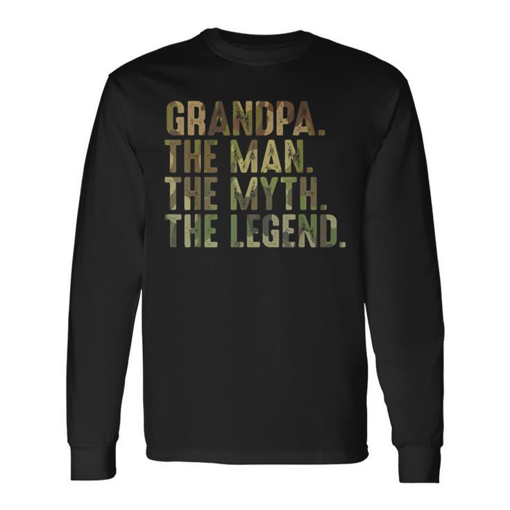 Grandpa From Grandchildren Grandpa Myth Legend Long Sleeve T-Shirt