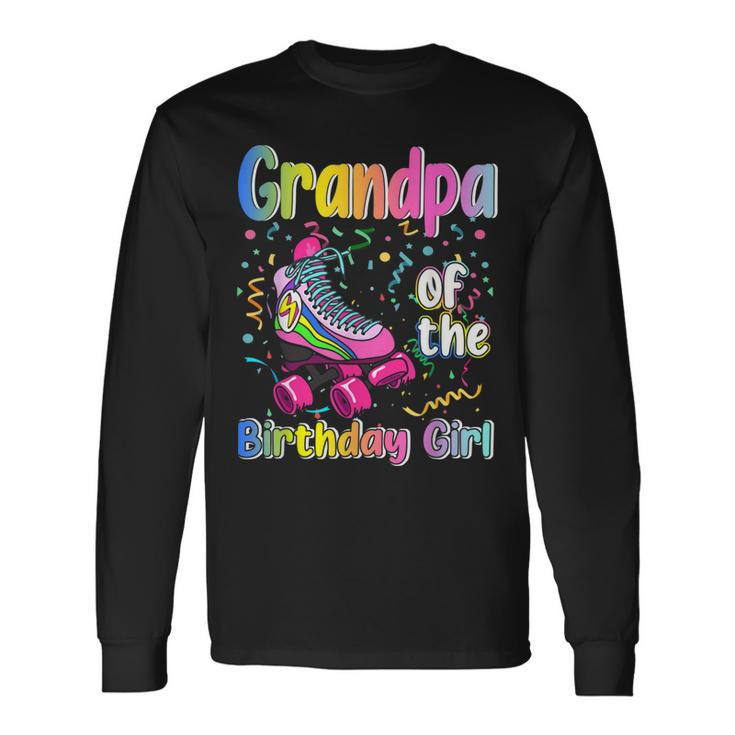 Grandpa Rolling Skate Birthday Matching Party Long Sleeve T-Shirt T-Shirt