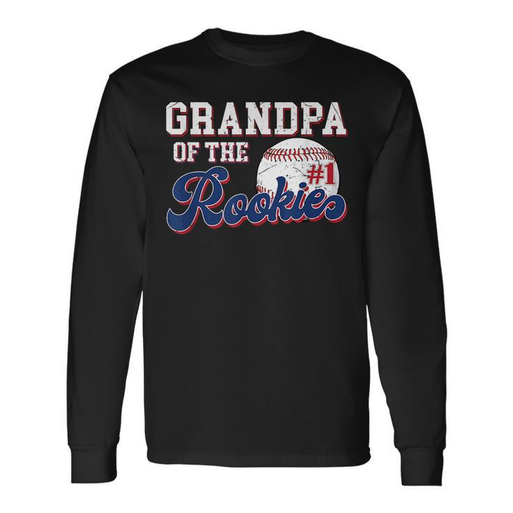 Grandpa Of Rookie 1 Years Old Team 1St Birthday Baseball Long Sleeve T-Shirt T-Shirt