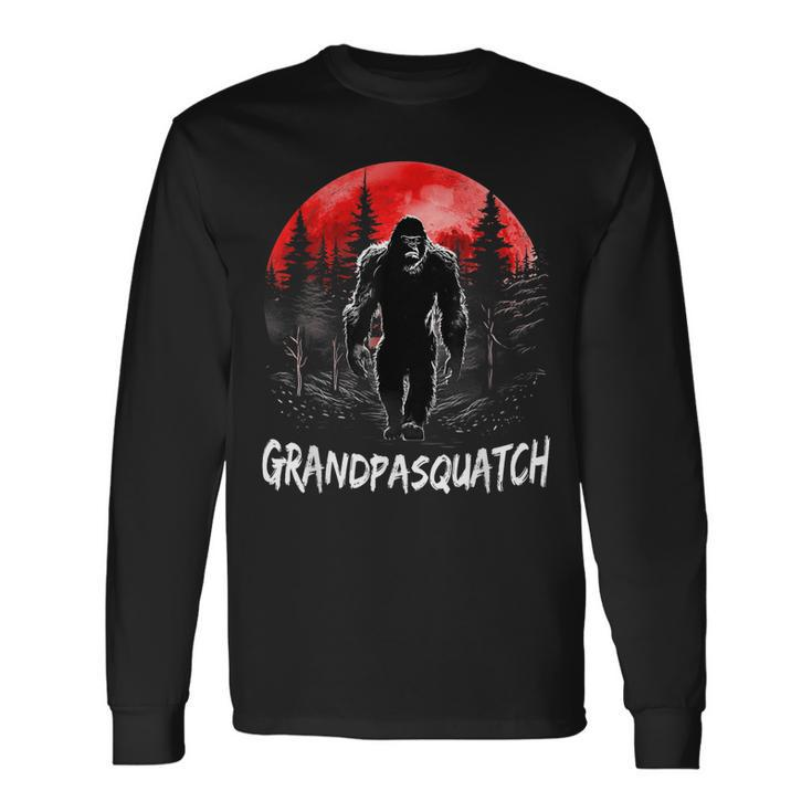 Grandpa Squatch Bigfoot Dad Sasquatch Yeti Fathers Day Long Sleeve T-Shirt