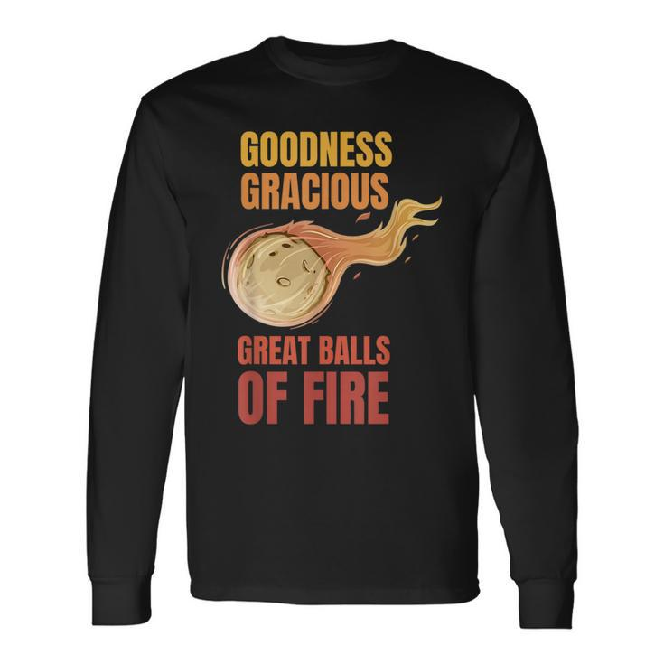 Great Balls Of Fire Flaming Meteor Comet Asteroid Long Sleeve T-Shirt