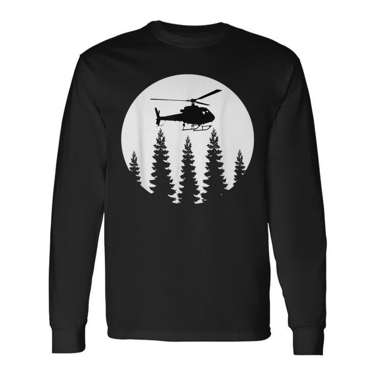 Great Helicopter Pilot Retro Long Sleeve T-Shirt T-Shirt