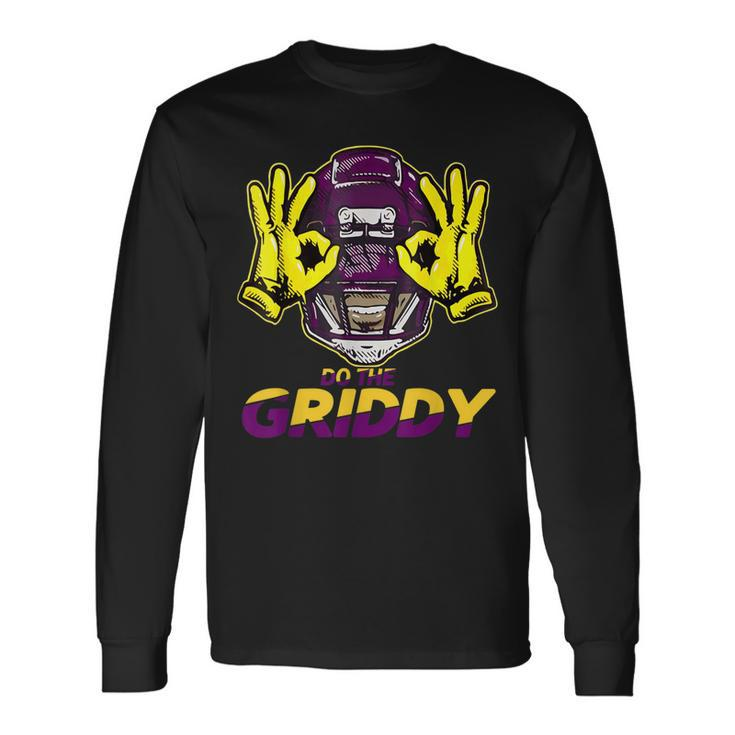 Do The Griddy Funy Over Vintage Griddy Dance Football Long Sleeve T-Shirt