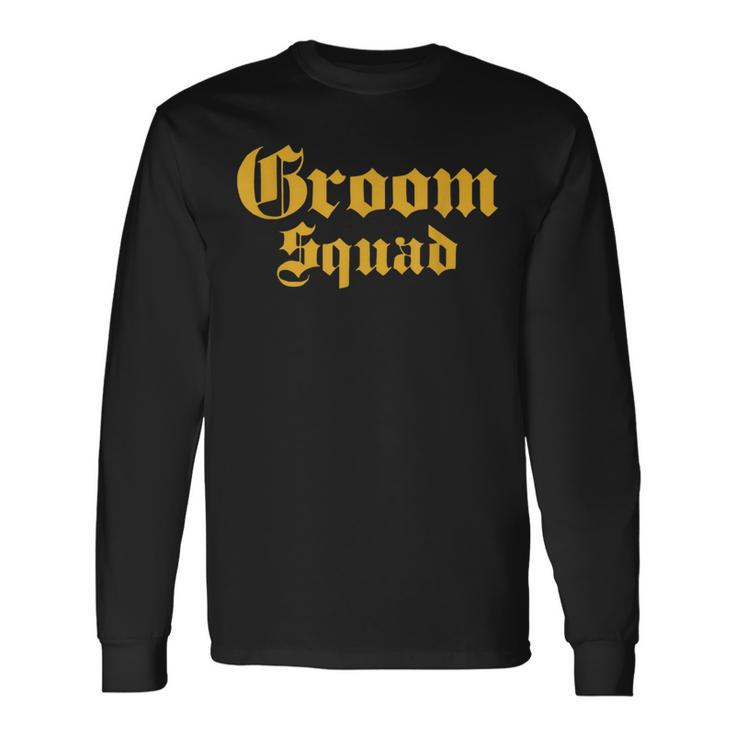 Groom Squad Old School Bachelor Party Wedding Classic Long Sleeve T-Shirt