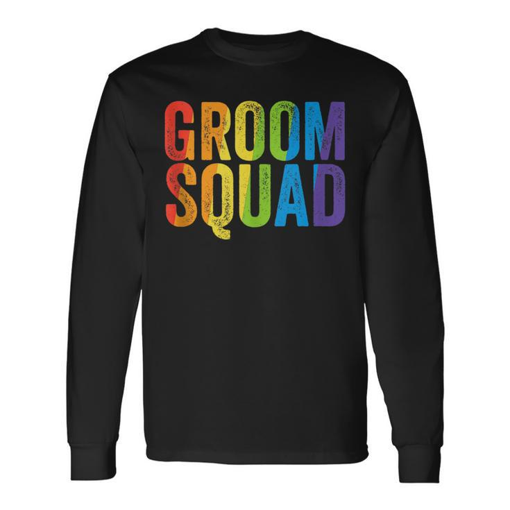 Groom Squad Party Lgbt Same Sex Gay Wedding Husband Long Sleeve T-Shirt T-Shirt