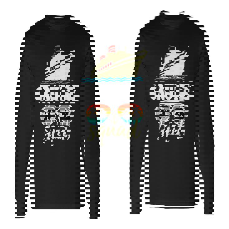 Groovy Cruise Squad 2023 Sunglasses Vacation Trip Long Sleeve T-Shirt