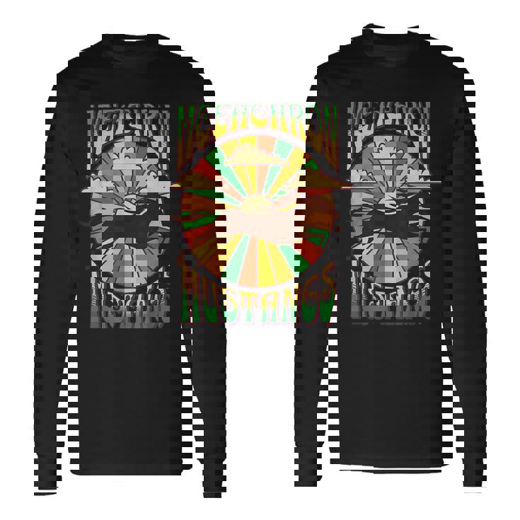Groovy Hippie Style Mceachron Elementary Mustangs Long Sleeve T-Shirt