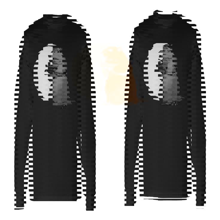 Groundhog Day Shadow Puppet Long Sleeve T-Shirt