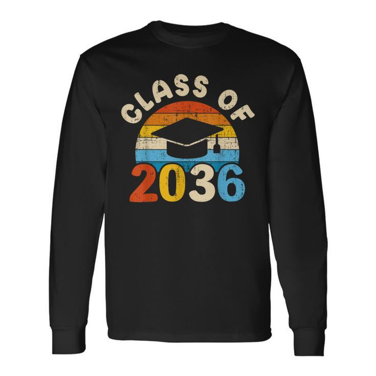 Grow With Me Class Of 2036 Vintage Graduation Preschool Long Sleeve T-Shirt