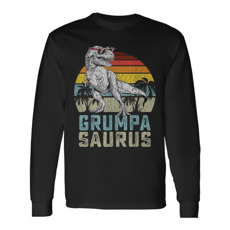 Grumpasaurus Rex Dinosaur Grumpa Saurus Matching Long Sleeve T-Shirt T-Shirt
