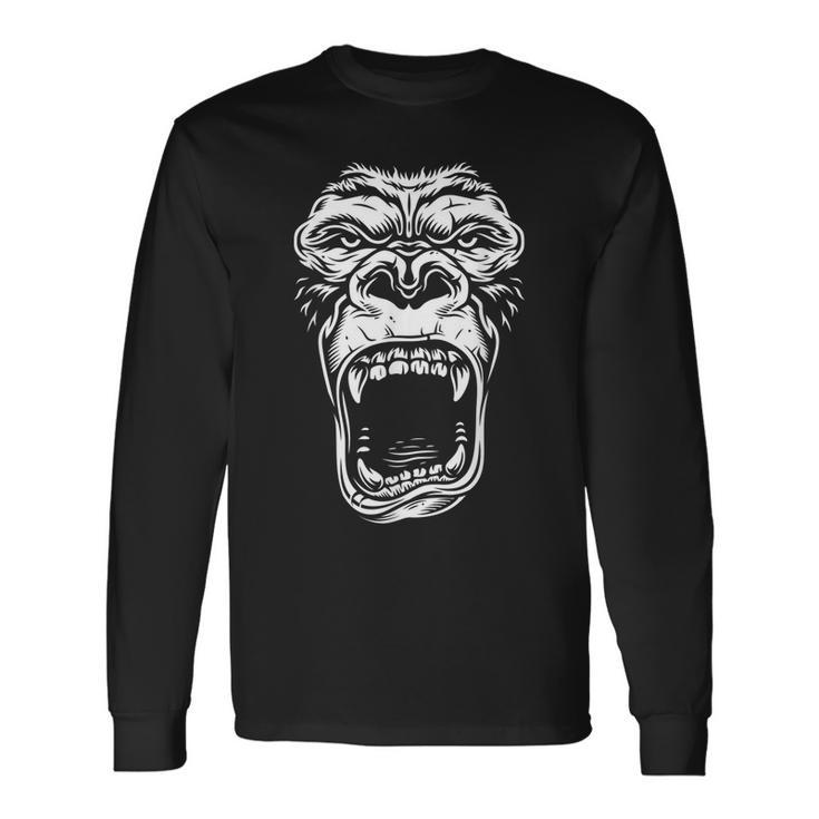 Grumpy Monkey Ferocious Pet Scary Long Sleeve T-Shirt T-Shirt