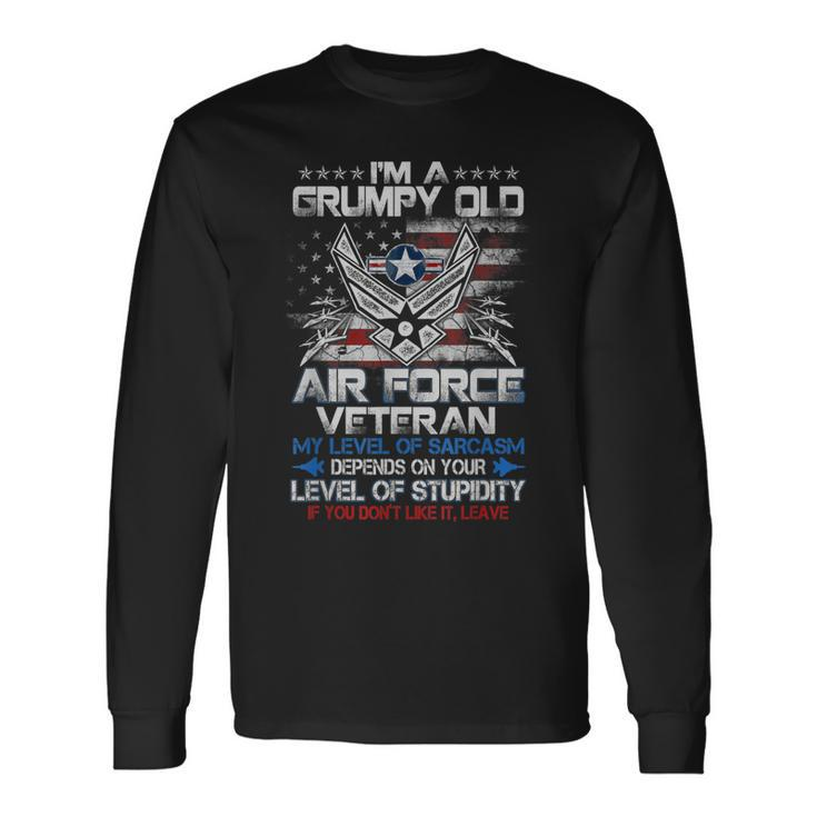 Im A Grumpy Old Air Force Veteran Veterans Day Long Sleeve T-Shirt T-Shirt Gifts ideas
