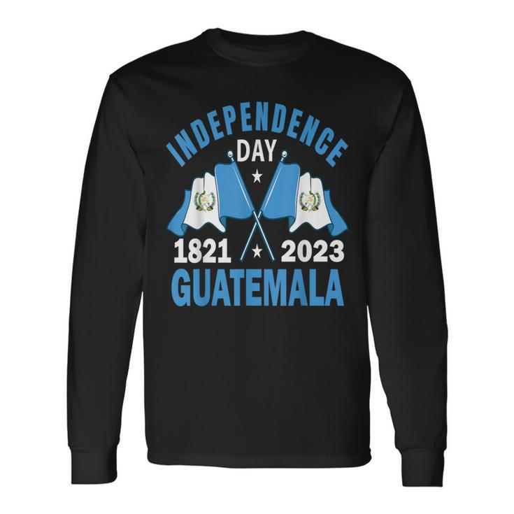Guatemala Independence Day Patriotic Guatemalan Flag Long Sleeve T-Shirt