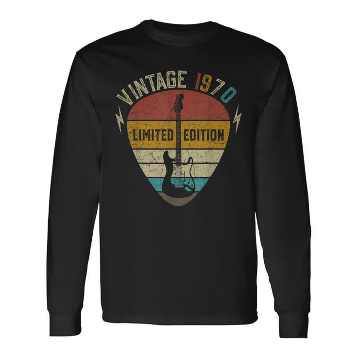 Guitar Lover 52 Year Old Vintage 1970 Limited Edition Long Sleeve T-Shirt