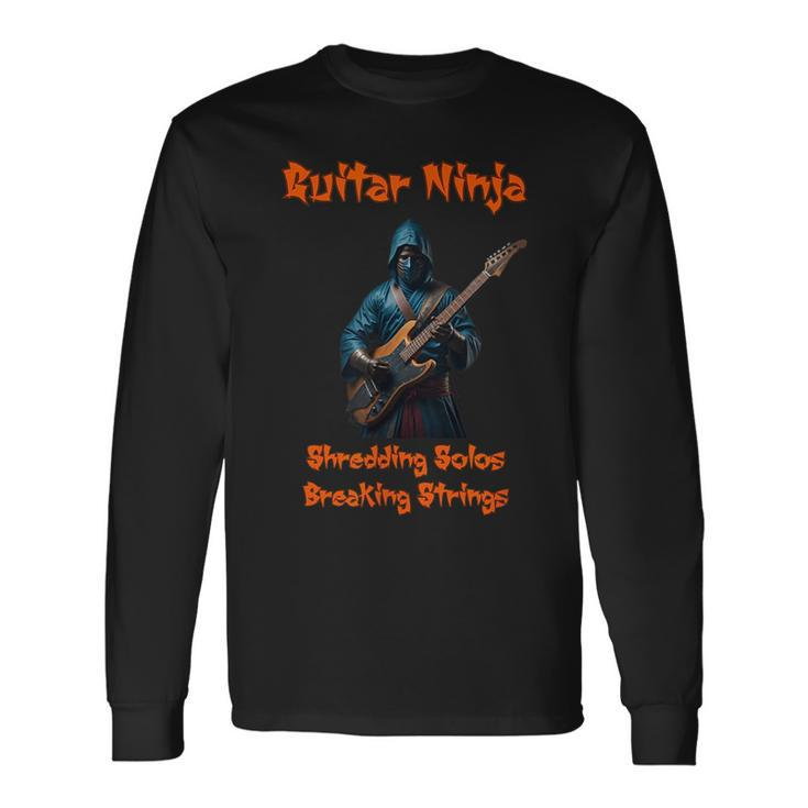 Guitar Ninja Shredding Solos Guitar Long Sleeve T-Shirt T-Shirt