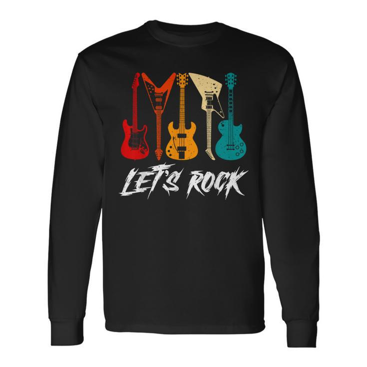 Guitar Player Guitarist Rock Music Lover Guitar Long Sleeve T-Shirt Gifts ideas